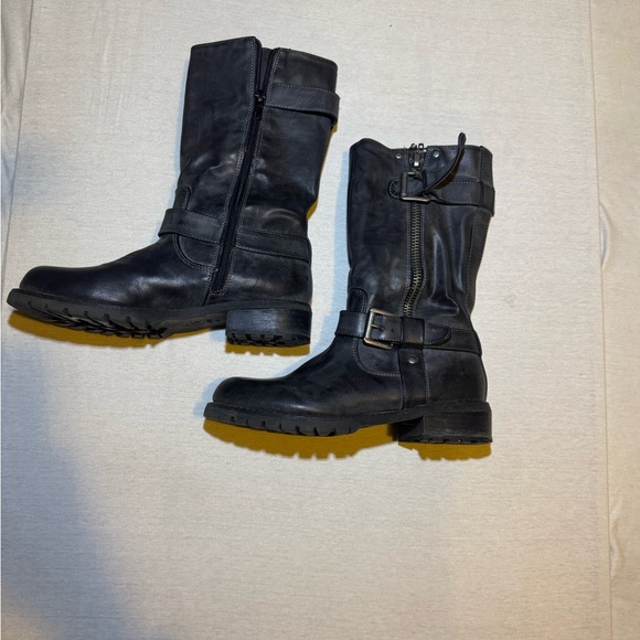 Guess Shoes - Guess Black Boots with Embossed G Logo